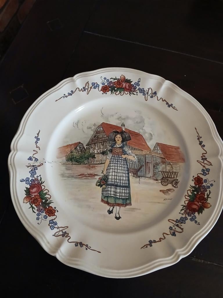 Obernai serveerschaal in nieuwstaat, 31,5cm,Frankrijk, Ophalen of Verzenden