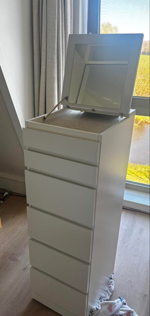IKEA Malm ladekast met 6 lades en spiegel, Ophalen, Minder dan 50 cm, 5 laden of meer, 100 tot 150 cm