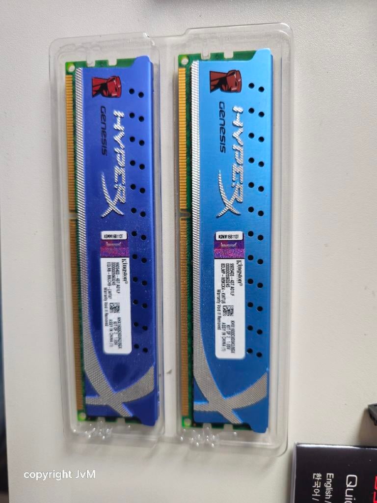 Kingston HyperX DDR3 RAM 2x4GB, Computers en Software, RAM geheugen, Ophalen of Verzenden, Zo goed als nieuw, DDR3, Desktop