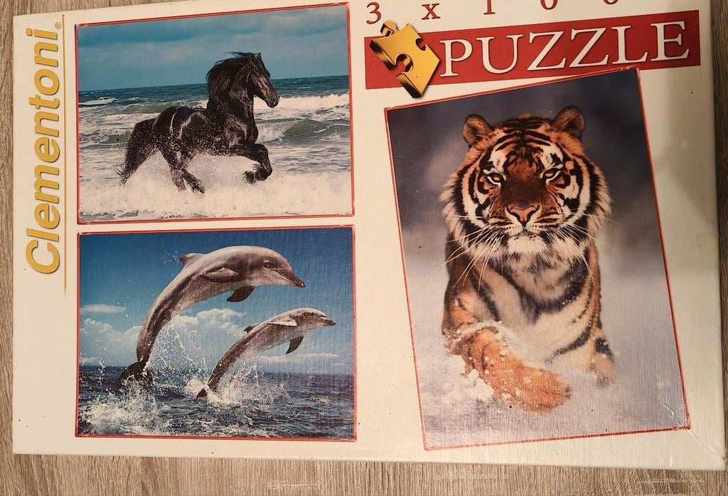 Drie puzzels in één doos, Ophalen of Verzenden, 500 t/m 1500 stukjes, Nieuw