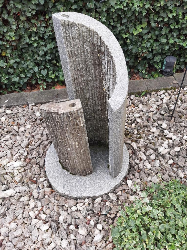 Granieten waterornament, Tuin en Terras, Ophalen, Gebruikt, Graniet, Waterornament