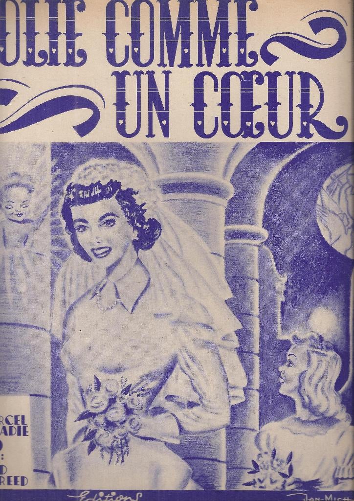 Bo104 bladmuziek jolie comme un coeur -, Ophalen of Verzenden, Gebruikt, Artiest of Componist, Populair