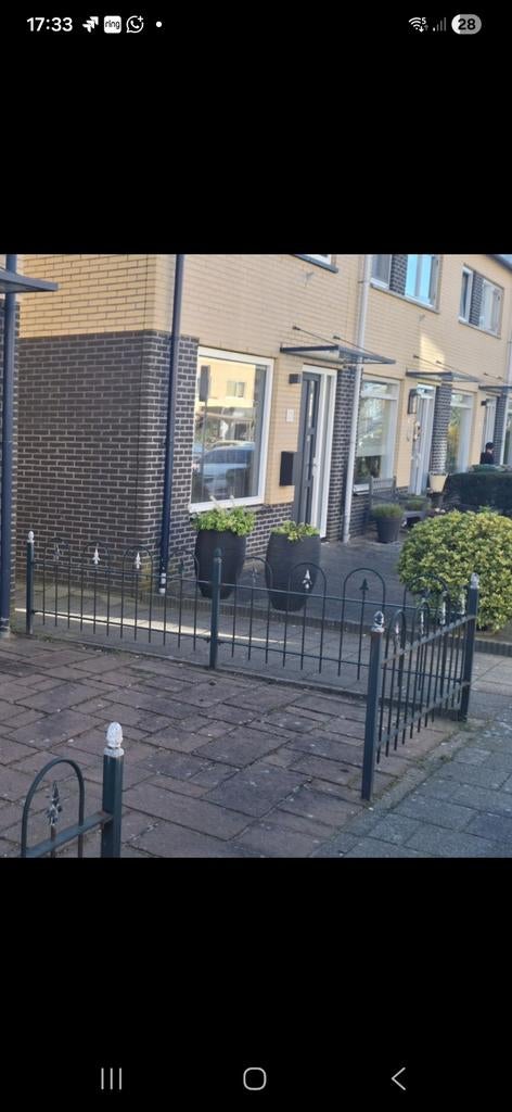 Groen ijzeren tuinhekje, Tuin en Terras, Tuinhekken en Hekwerk, Ophalen, Gebruikt, IJzer, Sierhekwerk