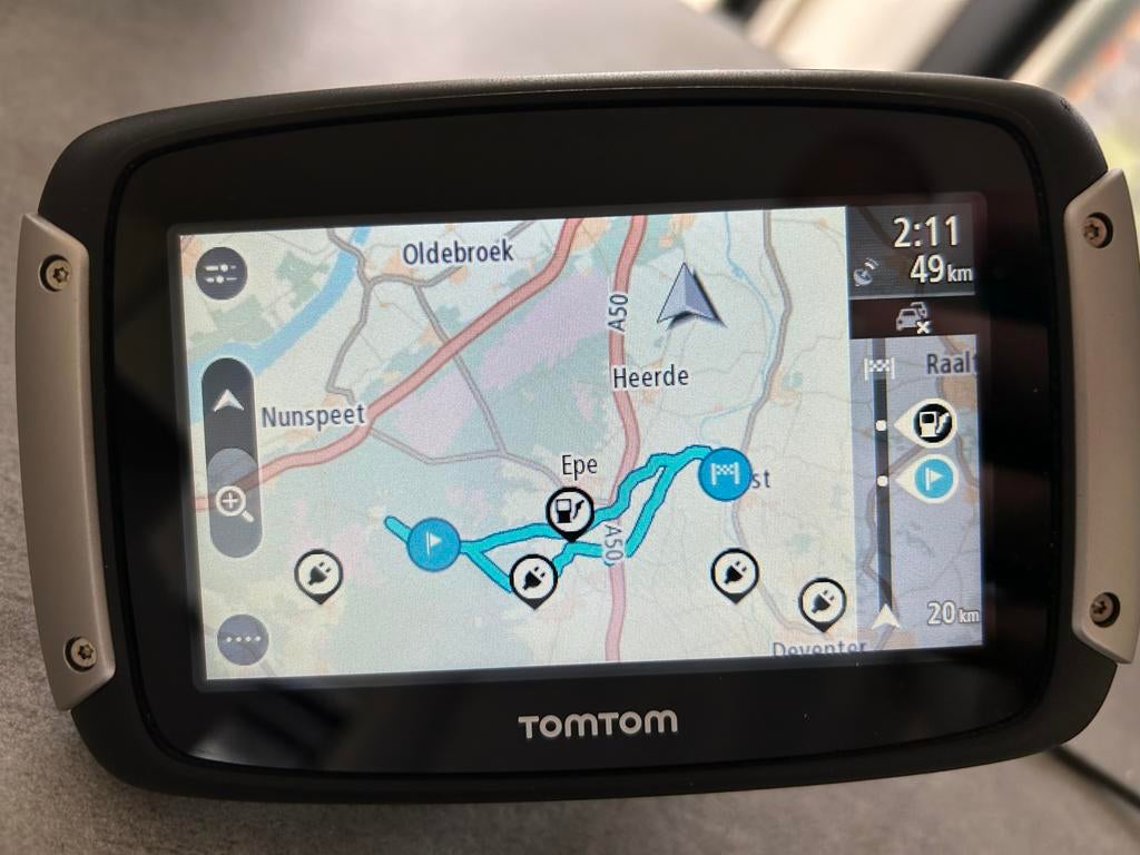 TomTom Rider 400 motor navigatie met houder, Motoren, Ophalen of Verzenden, Gebruikt