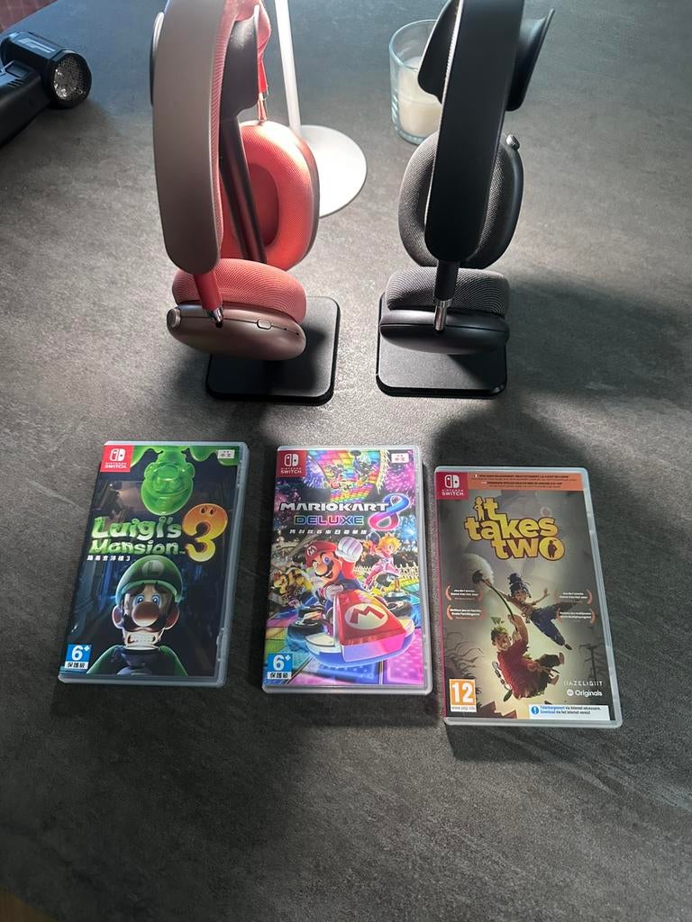 Nintendo Switch OLED+ veel accessories + 3 games +512GB, Racen en Vliegen, Eén computer, Ophalen of Verzenden, Zo goed als nieuw