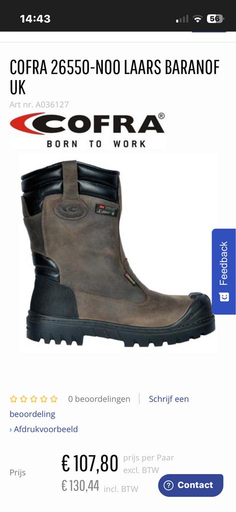 werkschoenen laarzen, Kleding | Heren, Schoenen, Zo goed als nieuw, Ophalen of Verzenden