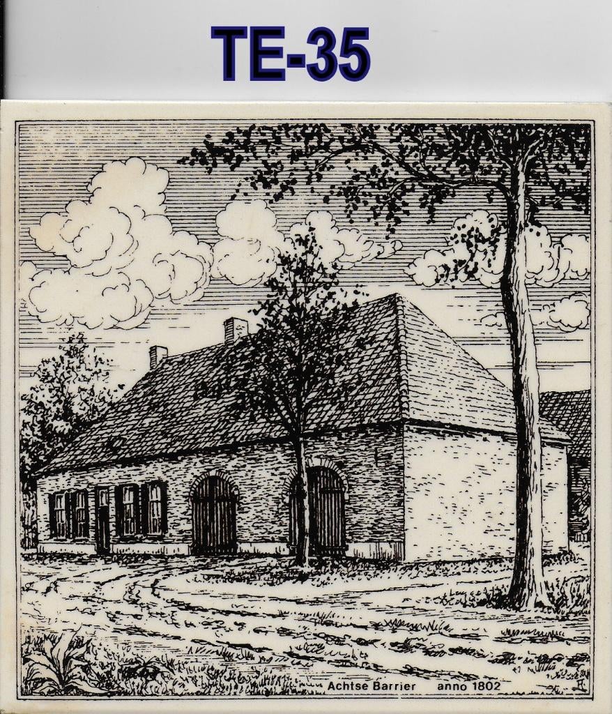 Te35 Tegeltje Achtse Barrier Woensel, Ophalen of Verzenden