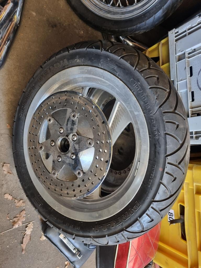 Alluminium voorwiel incl schijf, Motoren, Ophalen of Verzenden, Gebruikt