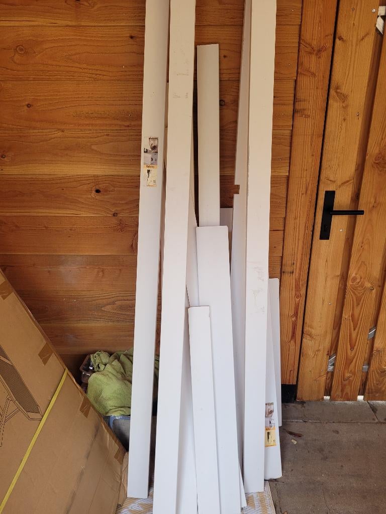 Witte plinten div.afmetingen, Ophalen, Zo goed als nieuw, Mdf, 200 tot 250 cm