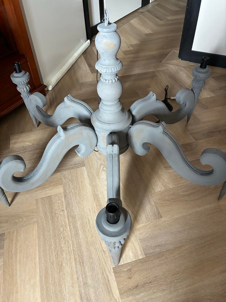 Hoffz Eenhoorn kronnluchter, Ophalen of Verzenden, Gebruikt, Hout