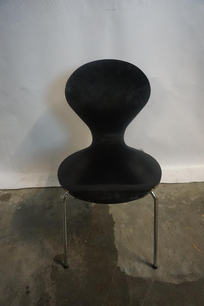 Zwarte stoel eetkamerstoel kantinestoel, Ophalen, Gebruikt, Zwart, Eén