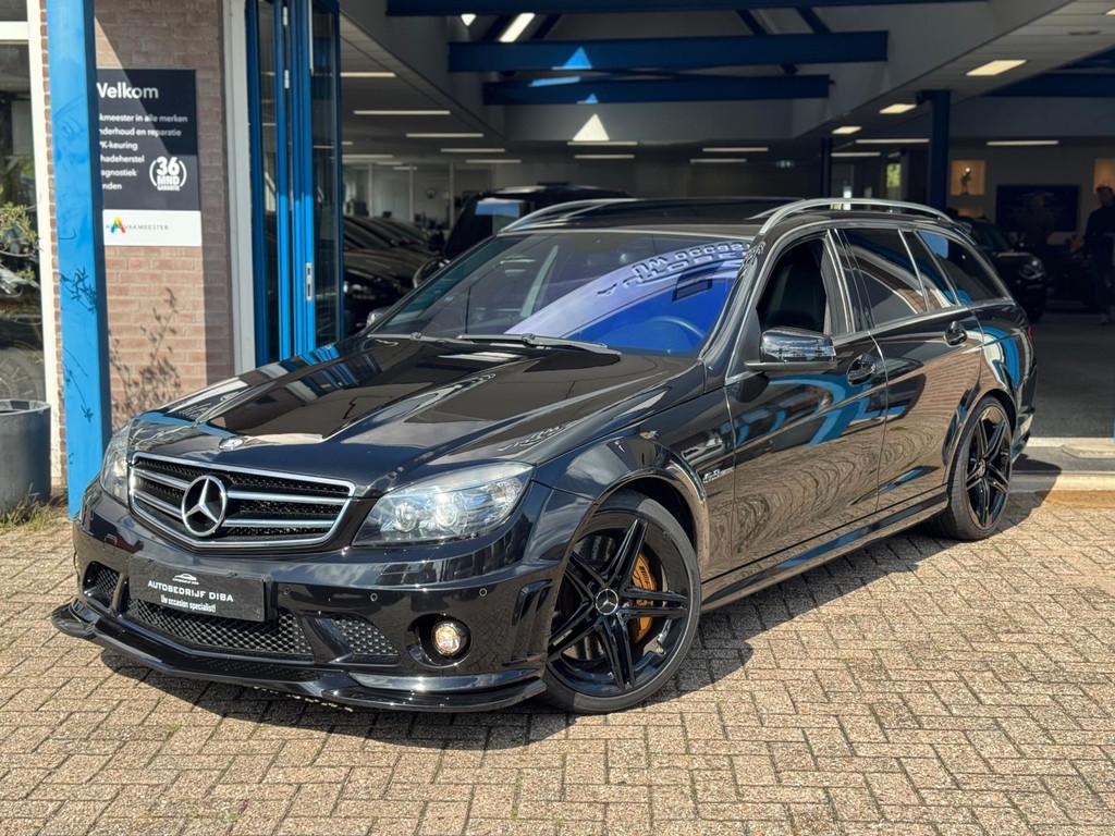 Mercedes-Benz C-klasse Estate AMG 63 2009 ZWART Youngtimer!, Automaat, Achterwielaandrijving, Zwart, Leder
