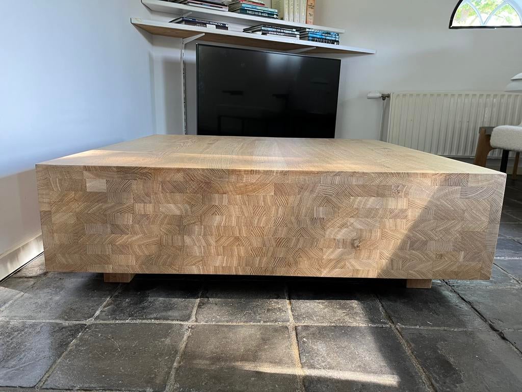 Licht eiken salontafel (modern), Ophalen, Modern/landelijk, Gebruikt, Minder dan 50 cm