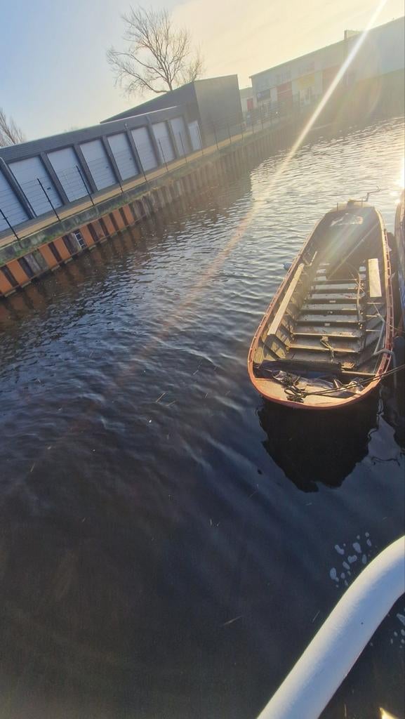 Tuindersvlet / Praam 10 meter, Watersport en Boten, Sloepen, Gebruikt, Tot 10 pk, 3 tot 6 meter, Binnenboordmotor, Diesel, Staal