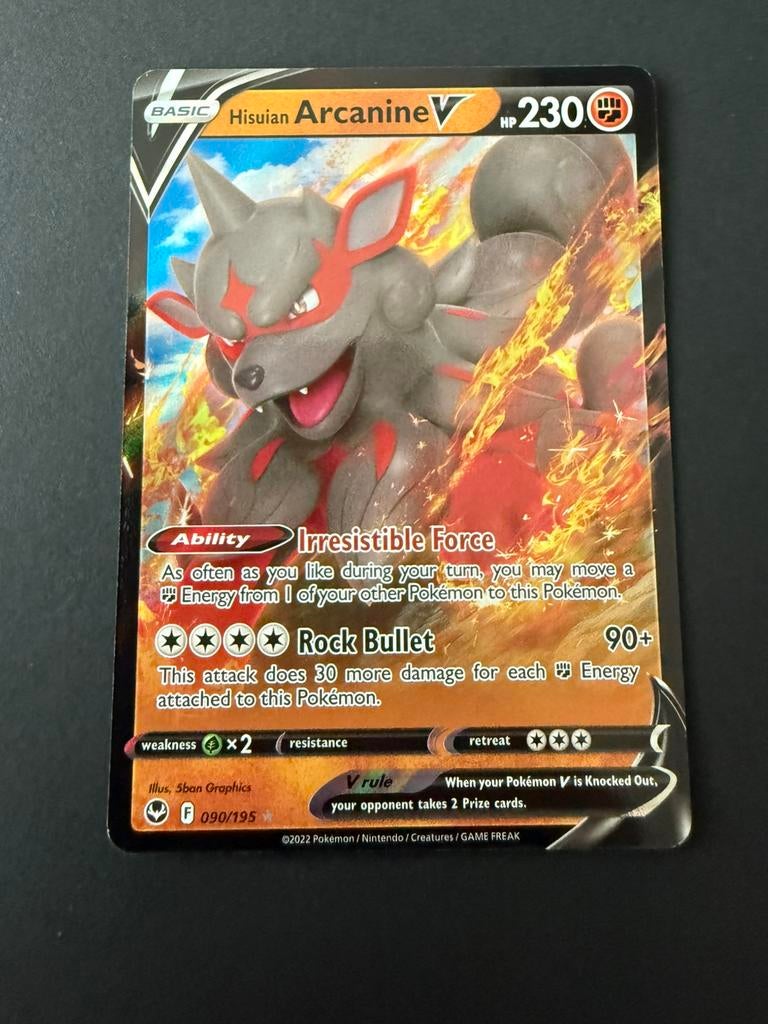 Silver Tempest 090/195 Hisuian Arcanine V, Ophalen of Verzenden, Nieuw, Losse kaart