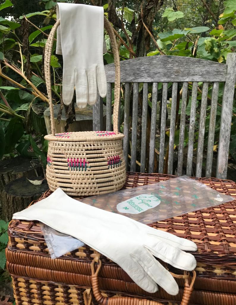 Off white dameshandschoenen Tréfousse - leer - vintage, Ophalen of Verzenden, Dames, Tréfousse