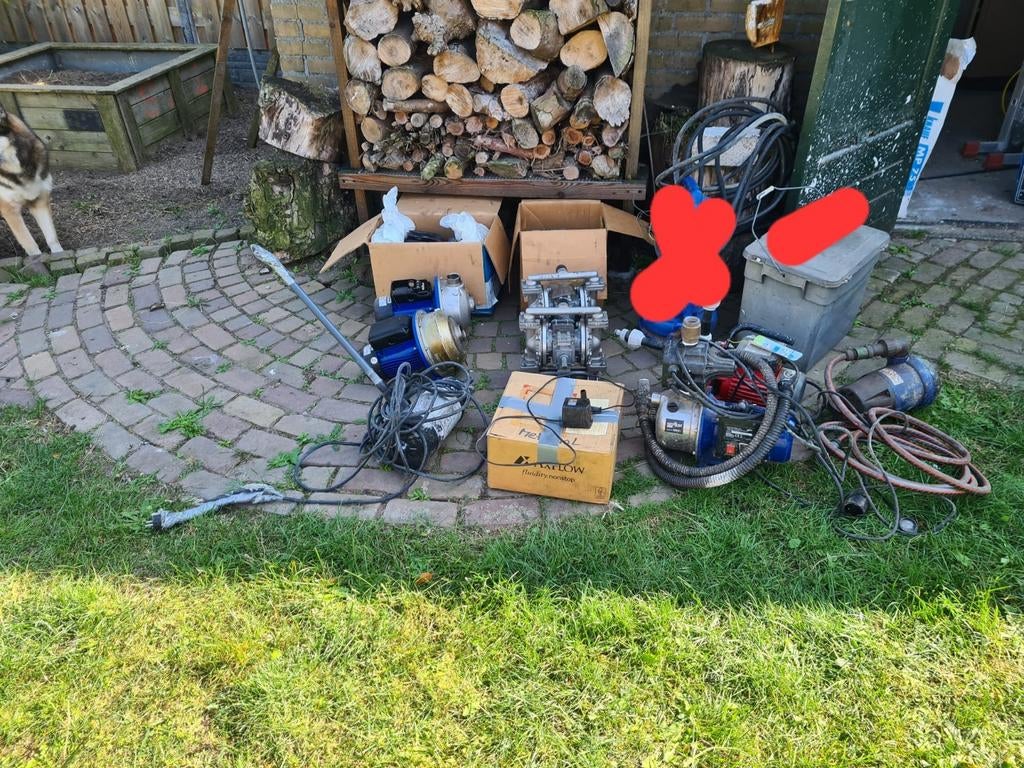 Diverse waterpompen: centrifugaal, membraam, dompelpompen, Tuin en Terras, Waterpompen, Gebruikt, Elektrisch, Overige typen, Ophalen of Verzenden