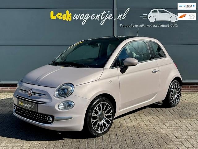 Fiat 500 1.2 Star Automaat *carplay *cruise *p-sensor *16", Auto's, Gebruikt, 4 stoelen, Leder en Stof, Bedrijf