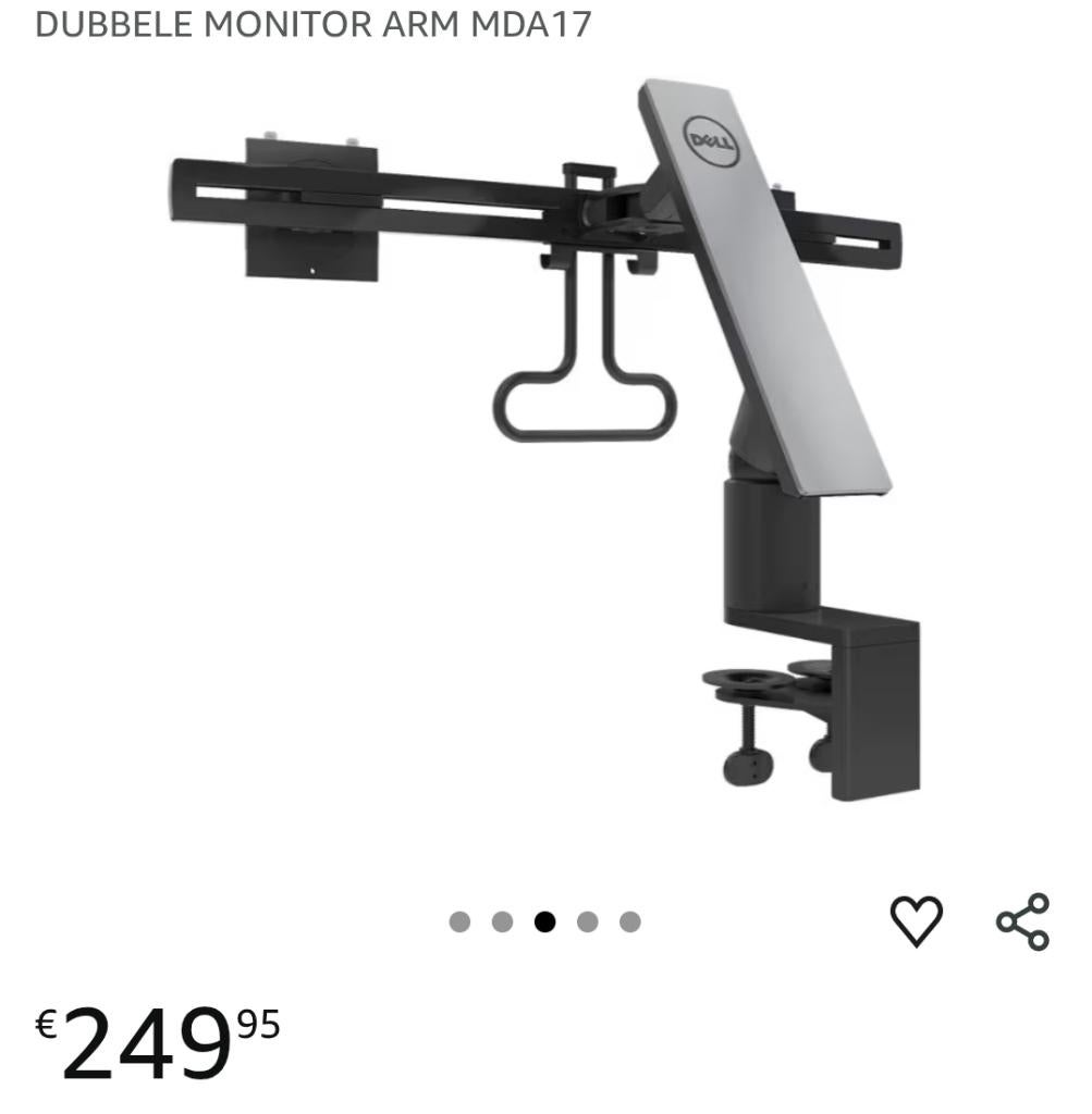 DUBBELE MONITOR ARM MDA17, Ophalen of Verzenden, Gebruikt, Onbekend