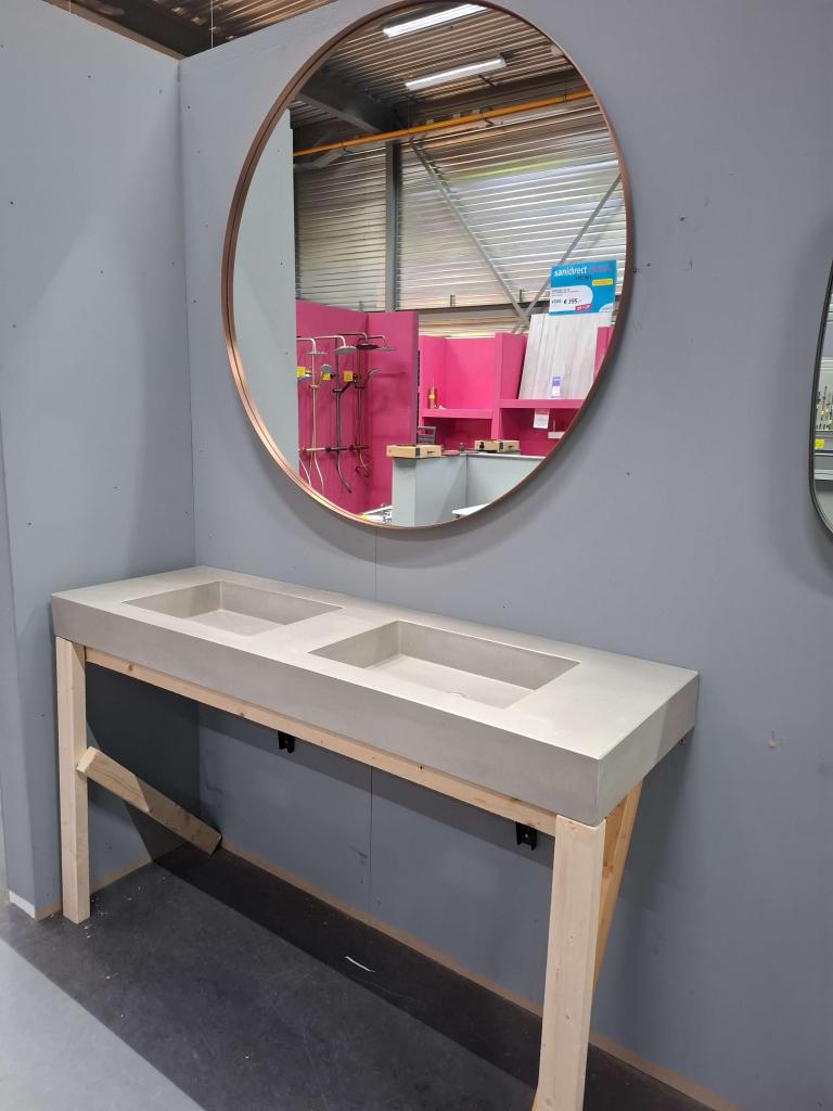 Mooie betonnen wastafel, Steen, Niet ingevuld, Nieuw, Wastafel