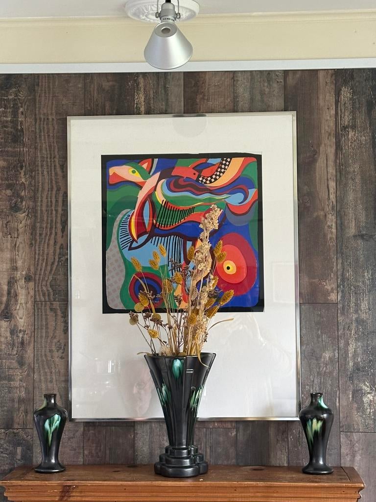 Brocante Frankrijk vondst Belgische Jugendstil stijl vazen, Ophalen of Verzenden