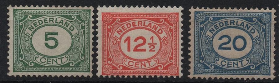 107 - 09 ONGEBRUIKT ( Cijfer 1921-1922 Cat.€ 80,- ), Postzegels en Munten, Postzegels | Nederland, Ophalen of Verzenden, T/m 1940