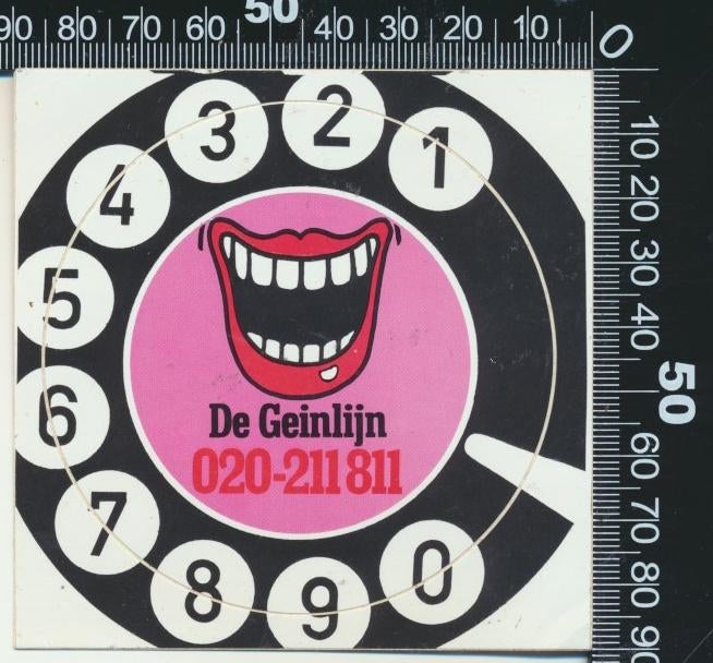 Sticker: PTT Telecommunicatie - De Geinlijn, Ophalen of Verzenden, Zo goed als nieuw, Bedrijf of Vereniging