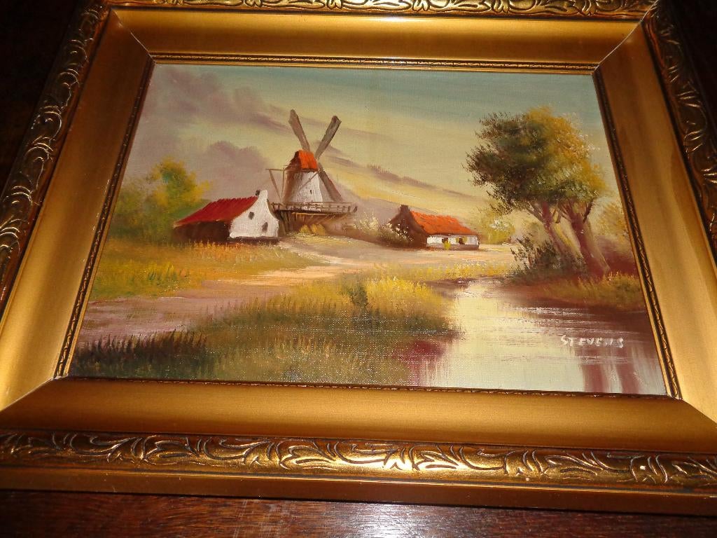 *Stevens -Mooie schilderij -Vermeld in ARTO, PIRON, BAS..., Antiek en Kunst, Ophalen of Verzenden