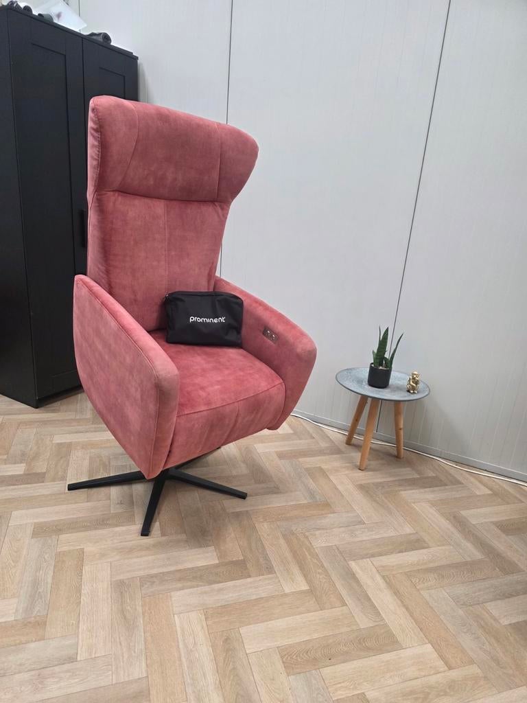 Prominent accu sta op stoel modern ster relax fauteuil, Zwart, Ophalen of Verzenden, Zo goed als nieuw, Minder dan 10 m²