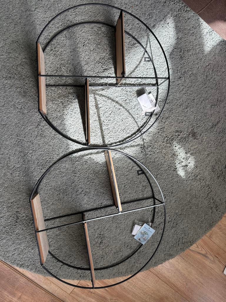 2 ronde muur rekjes, ronde wandplanken, Ophalen of Verzenden, Nieuw