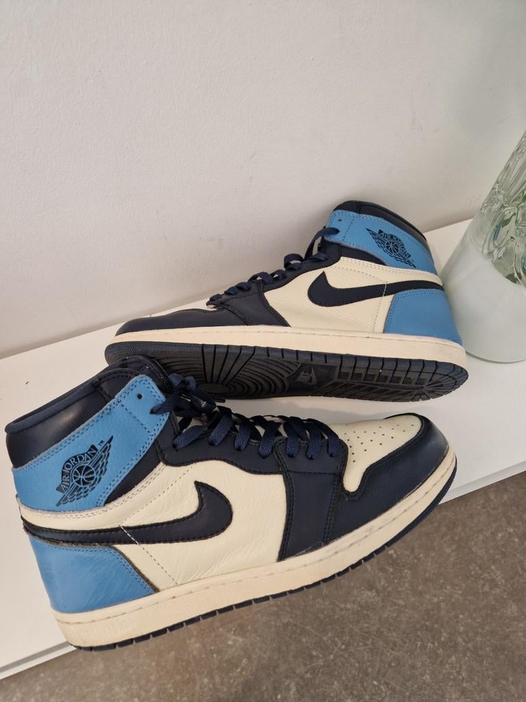 Nike Air Jordan Retro 1 Obsidian sneakers maat 45, Blauw, Ophalen of Verzenden, Nike Air Jordan, Sneakers of Gympen
