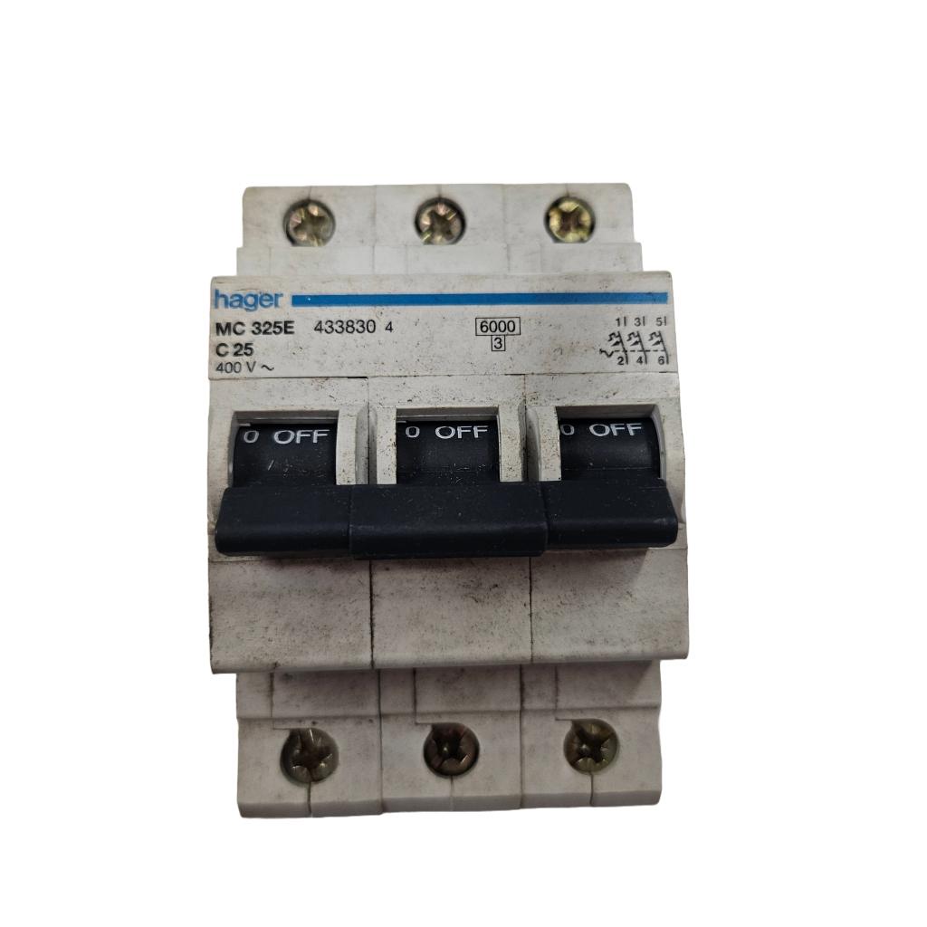 Hager installatie automaat 3 fase 3 polig C25, Niet ingevuld, Nieuw, Niet ingevuld, Niet ingevuld