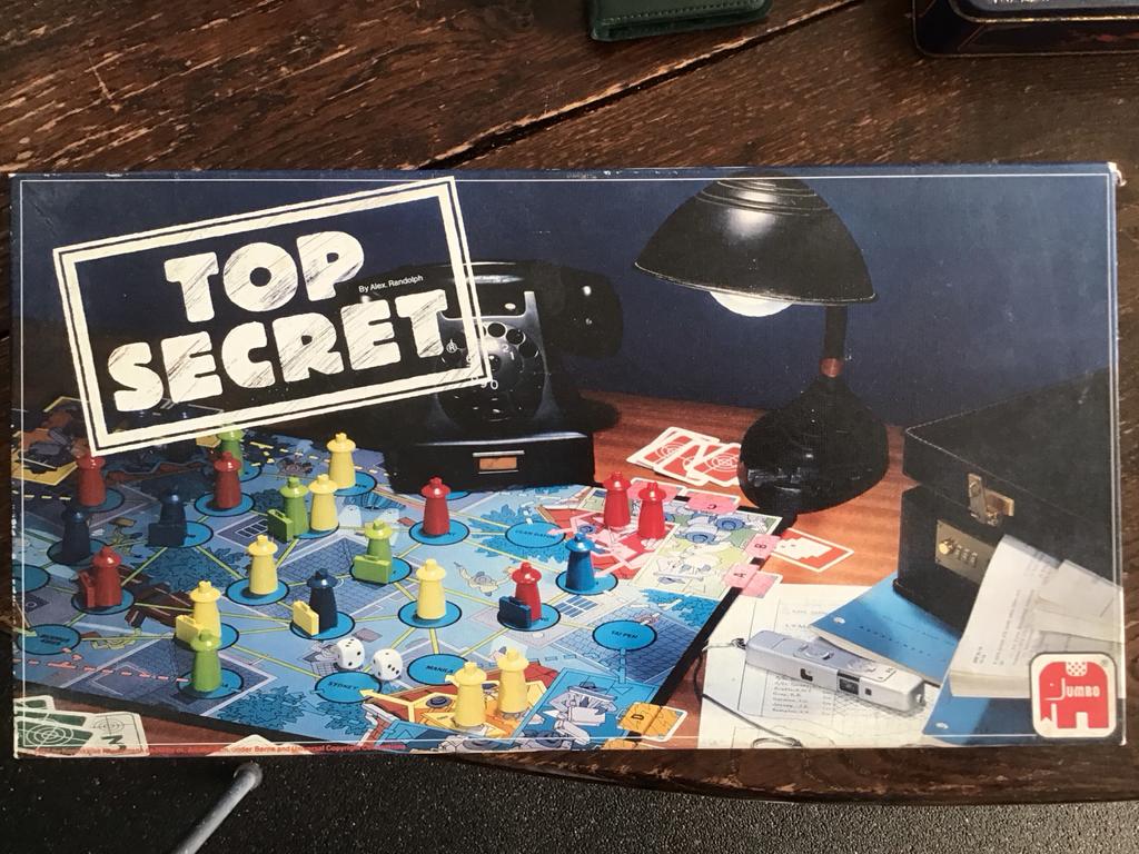 Top Secret bordspel van Alexander Randolph - Prima staat, Drie of vier spelers, Ophalen of Verzenden, Zo goed als nieuw