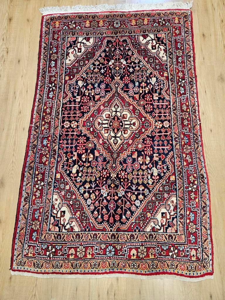 Handgeknoopt perzisch tapijt sarough 177x107, Info@SlatsAntiek.nl, Crème, 100 tot 150 cm, Perzisch