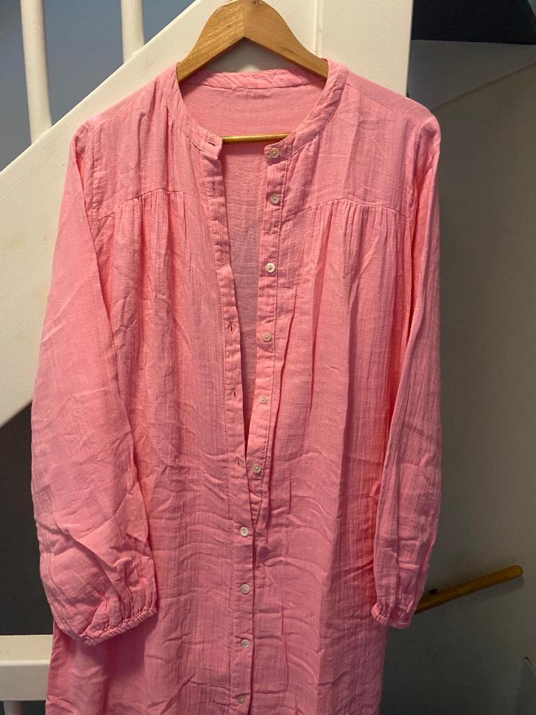 ROZE KATOEN LANG TUNIEK, MAAT; L/XL, Ophalen of Verzenden, Zo goed als nieuw, Maat 42/44 (L), Roze