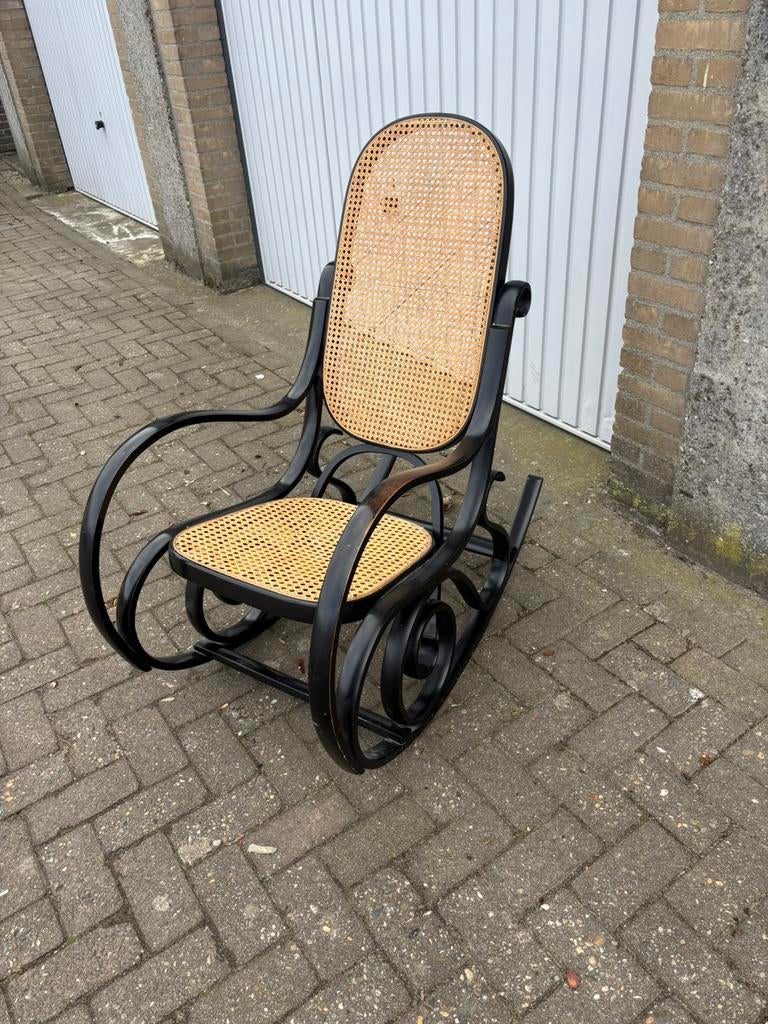 Thonet stijl schommelstoel, Ophalen, Gebruikt, Zwart, Thonet