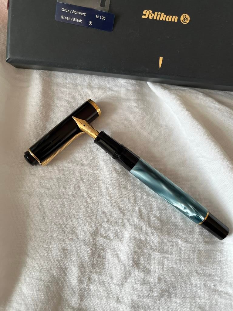 Pelikan M120 vulpen – groen/zwart –, Ophalen of Verzenden