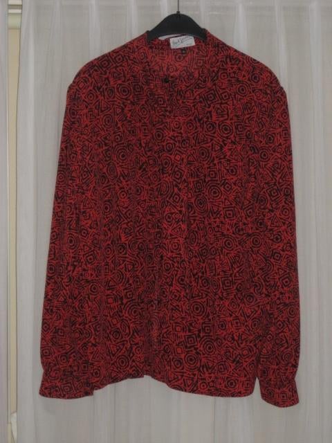 Vintage Frank Govers jaren 60 blouse Nederlands ontwerp, Ophalen of Verzenden, Zo goed als nieuw, Maat 46/48 (XL) of groter, Rood