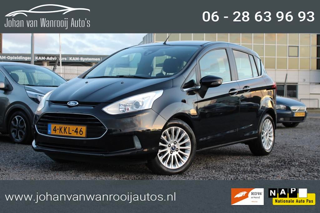 Ford B-Max 1.0 EcoBoost Titanium/NAVI/CAMERA/NW APK, Auto's, Voorwielaandrijving, Euro 5, Gebruikt, Zwart