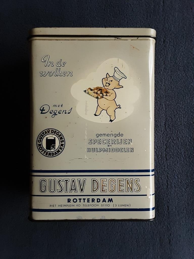 GUSTAV DEGENS , GROOT BLIK., Verzamelen, Blikken, Ophalen of Verzenden, Gebruikt, Overige