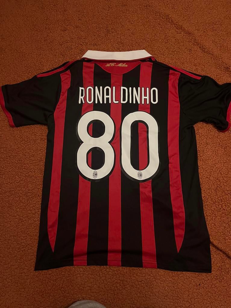 Ronaldinho AC Milan retro voetbalshirt maat M, Ophalen of Verzenden, Zo goed als nieuw, Buitenlandse clubs, Shirt