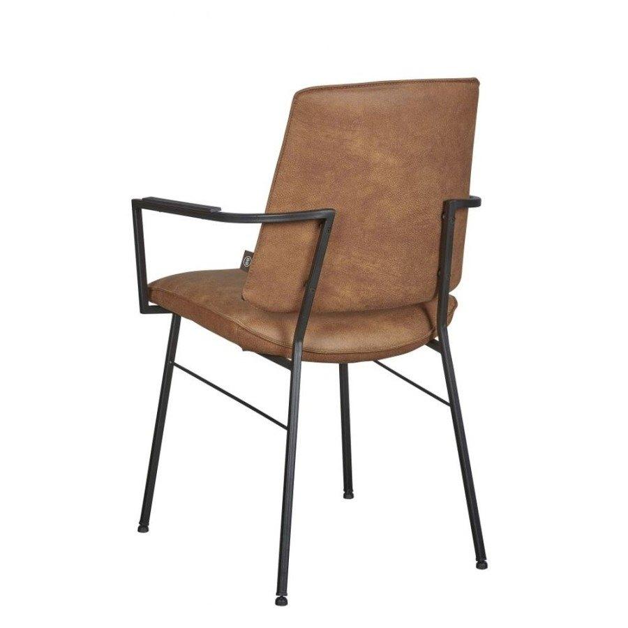 6 Nieuwe Armleuning stoelen, Cognac, Faas H&H, Ophalen, Bruin, Leer, Nieuw