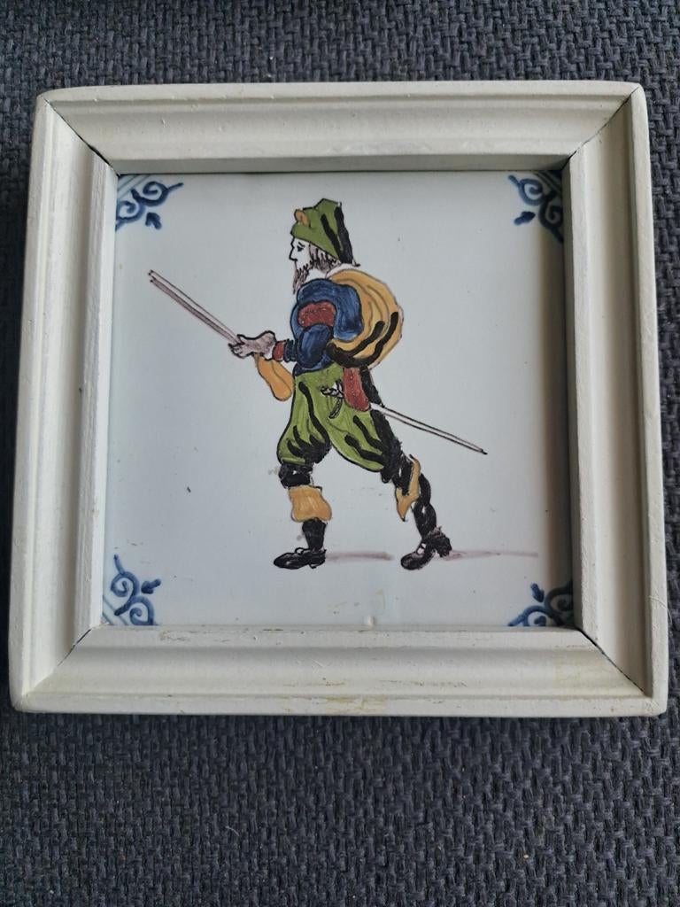 Tichelaar makkum tegel l1, Antiek en Kunst, Ophalen of Verzenden