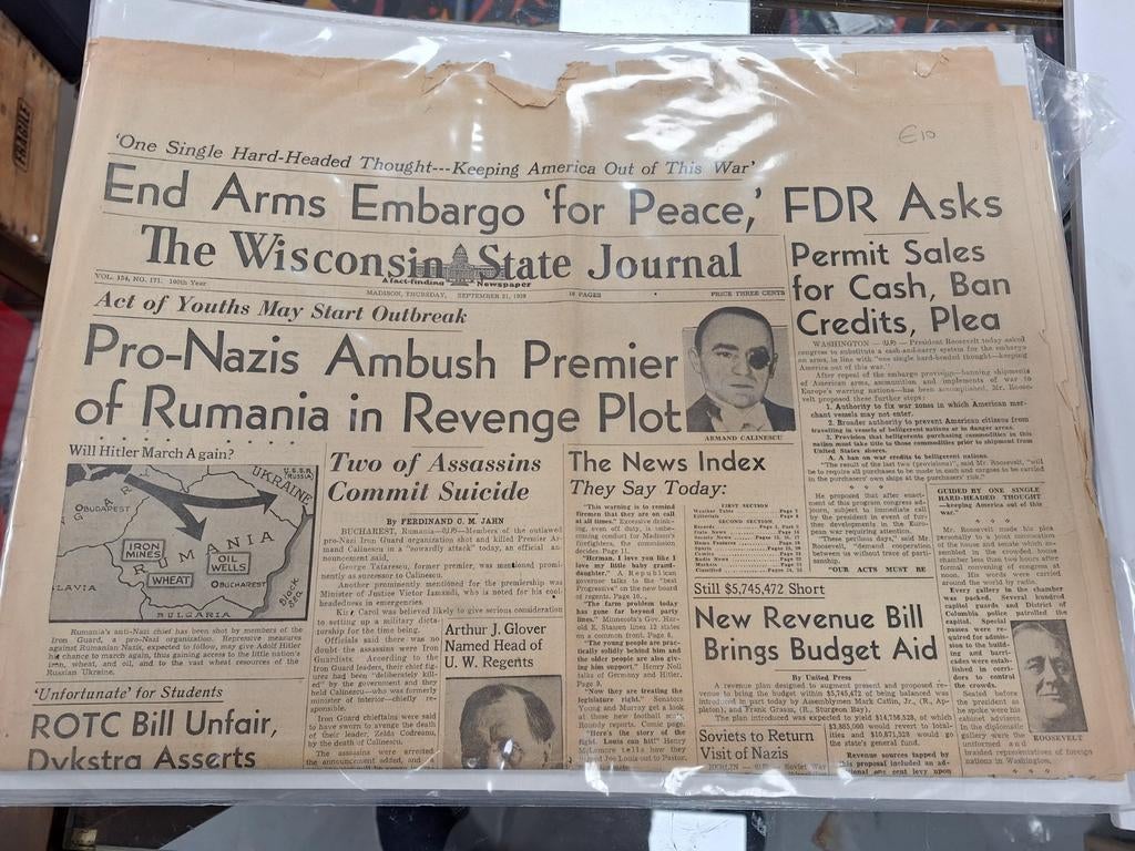 6 originele oude kranten uit tweede wereldoorlog samen, Verzamelen, Ophalen of Verzenden