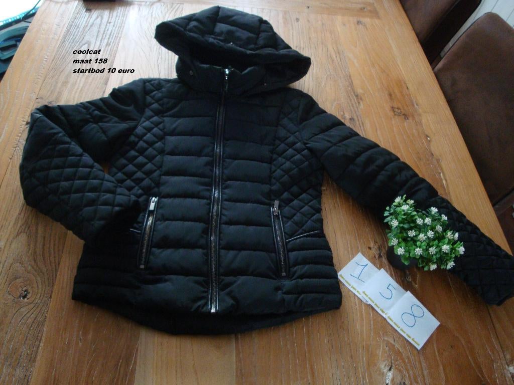 zwarte jas coolcat, Meisje, Coolcat, Ophalen of Verzenden, Zo goed als nieuw