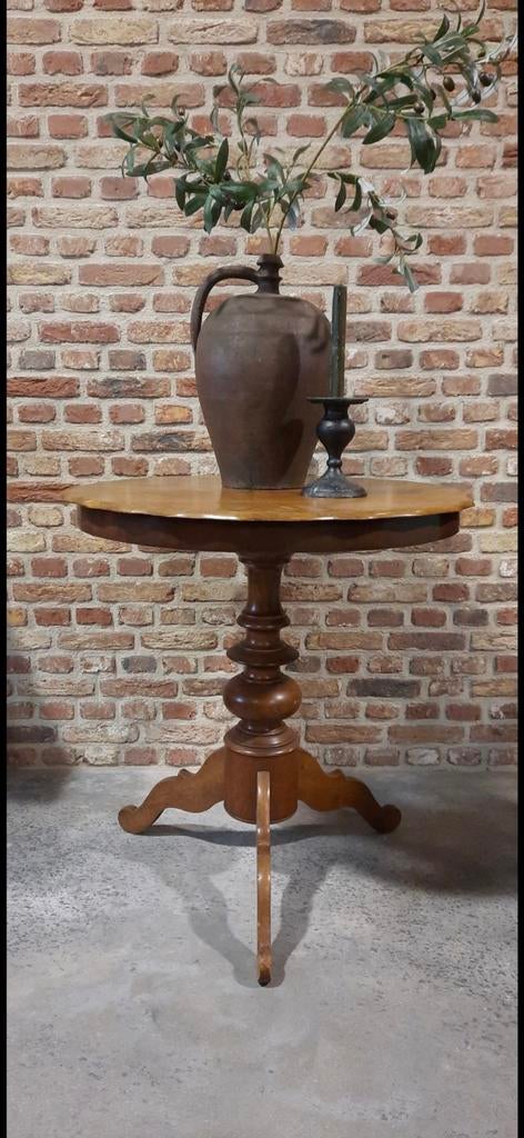 Antieke Louis Philippe Biedermeier ronde tafel wijntafel, Antiek en Kunst, Antiek | Meubels | Tafels, Ophalen