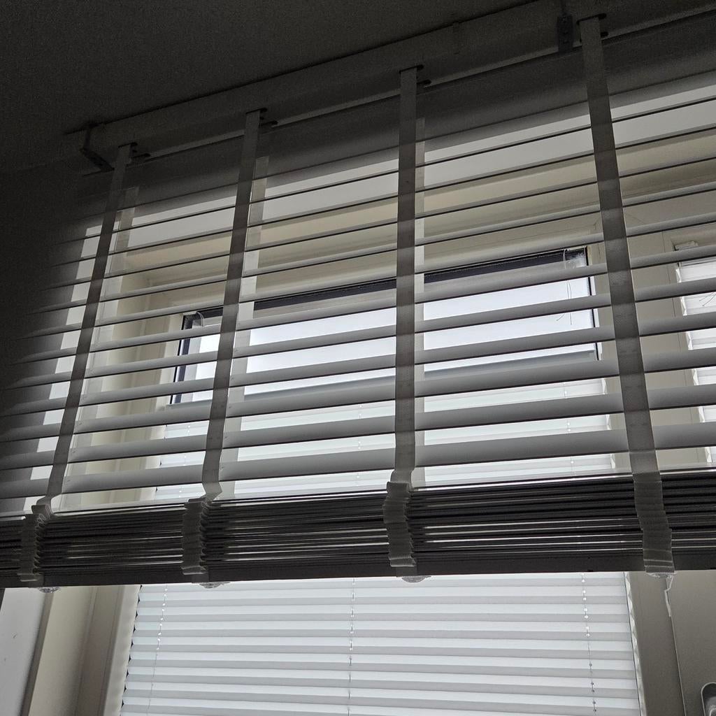 Witte jaloezie 185x162 cm - Zo goed als nieuw, Wit, 150 tot 200 cm, Ophalen of Verzenden, Zo goed als nieuw