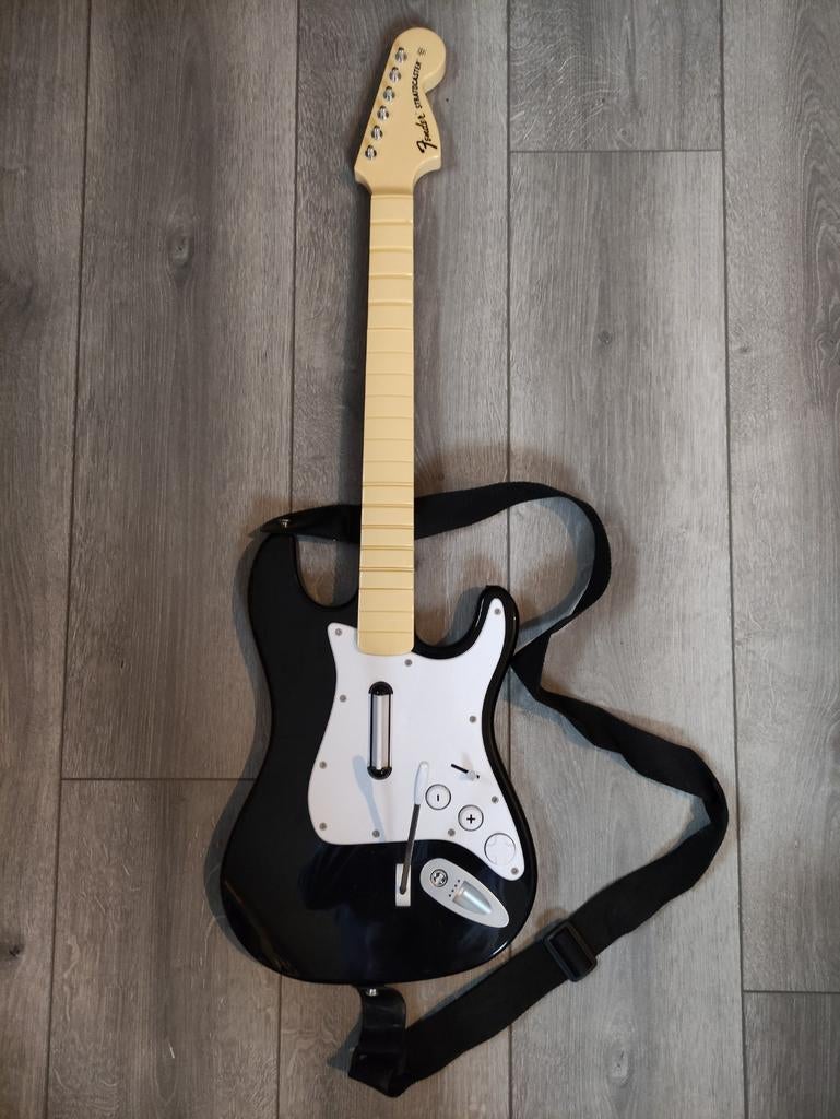 Gitaar Rock Band zwartwit fender stratocaster, 1 speler, Ophalen of Verzenden, Muziek, Vanaf 12 jaar