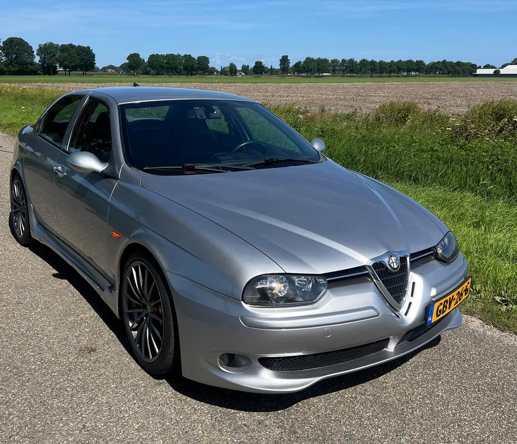 Alfa 156 3.2 V6 GTA Handgeschakeld Unieke kilometerstand!, Zwart, Leder, Handgeschakeld, Particulier