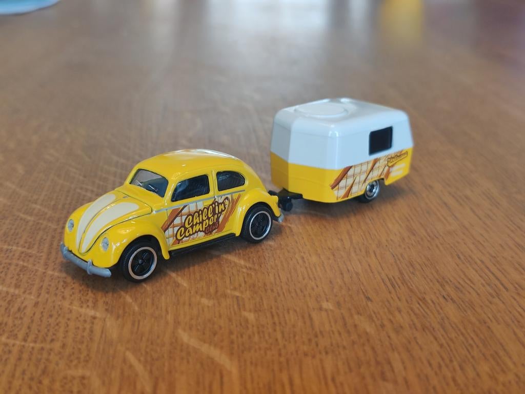 Majorette VW Kever + Eriba Puck Caravan, Ophalen of Verzenden, Auto, Majorette